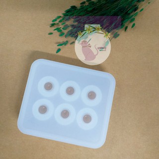 Khuôn silicon 6 quả cầu dùng sáng tạo làm trang sức, móc khóa resin