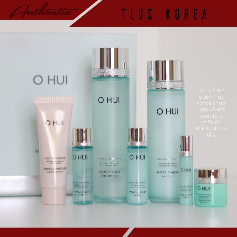 Set Ohui Xanh Aqua Cấp Nước, Kiểm Soát Bả Nhờn, Da Dầu Nhưng Mất Nước Và Da Có Dấu Hiệu Sạm Màu