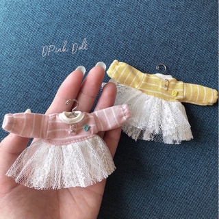Váy kẻ phối ren lưới cho búp bê ob11,ymy,ddf, gsc, dod...nendoll