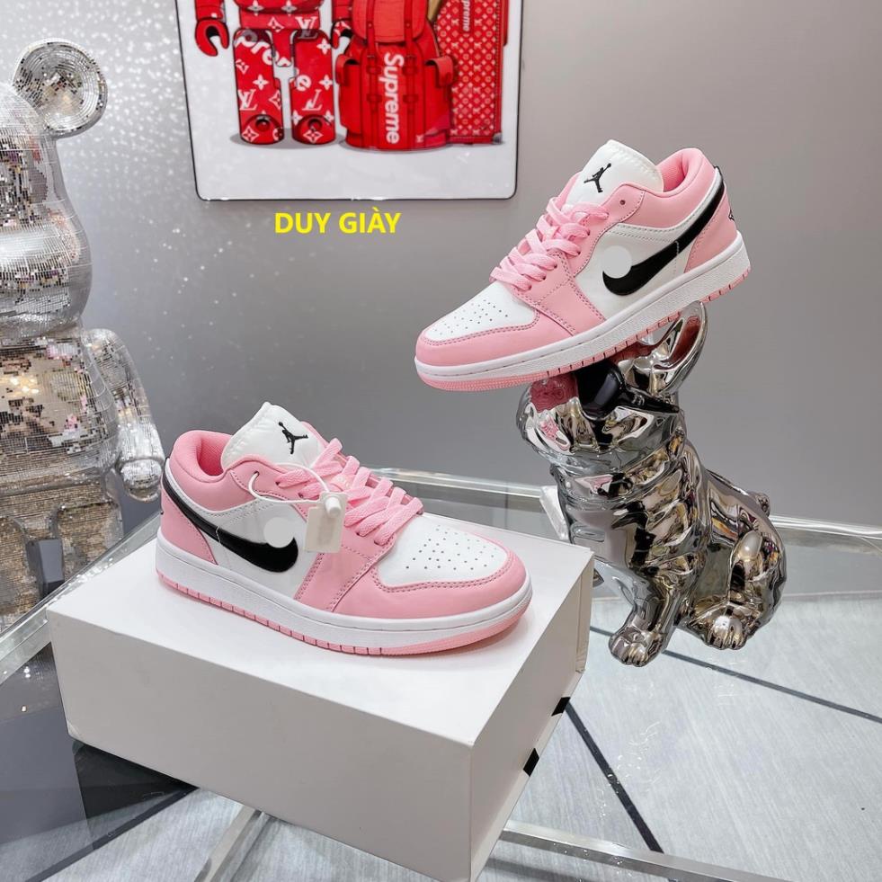 giayvadepGiày jordan hồng cổ thấp , Giày sneaker nữ air jordan 1 low hồng trắng mới nhất 2022 full box bill