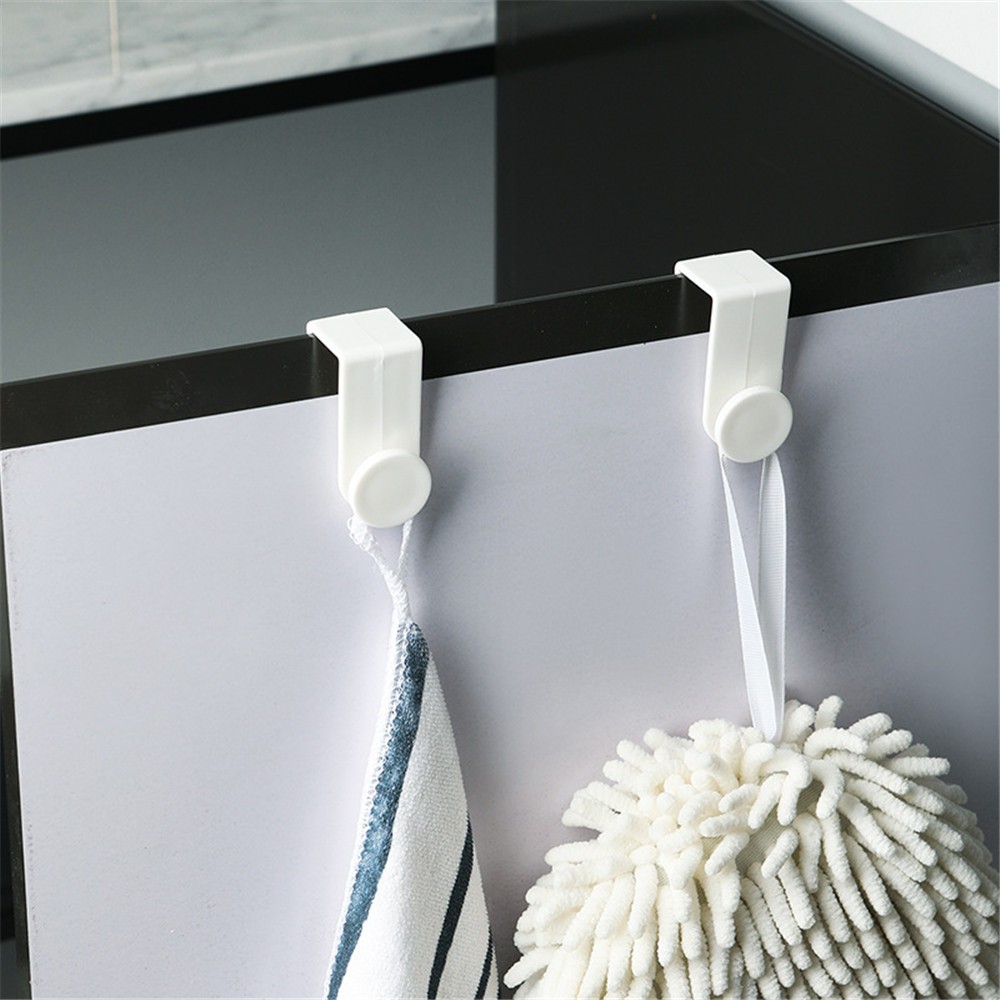 Set 2 Giá Đỡ Treo Khăn Gắn Cửa Tủ Nhà Bếp Bằng Nhựa Abs Tiện Dụng