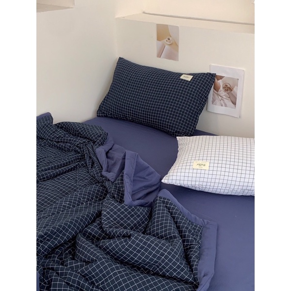 Set Đũi Hoạt Tính Chăn Hè , Hoạ Tiết Kẻ Ô Nhiều Màu Sắc (shinbedding)