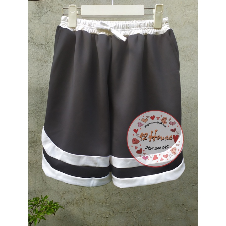 Quần short thun unisex bóng chày chữ V nam nữ phong cách ulzzang / Quần đùi thể thao form rộng