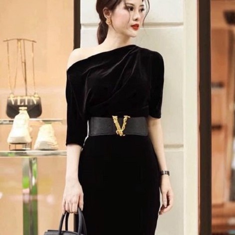Đai váy belt chữ V bản 7.5cm M18