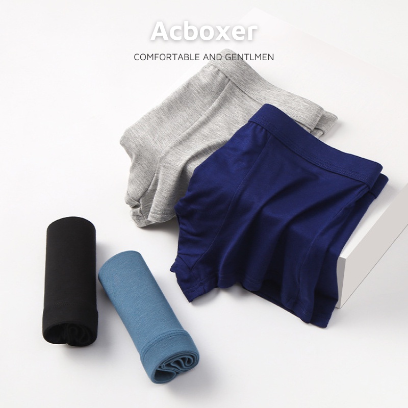 Quần lót nam boxer màu basic vải Modal mềm mại, thoáng khí hàng cao cấp ACBX04