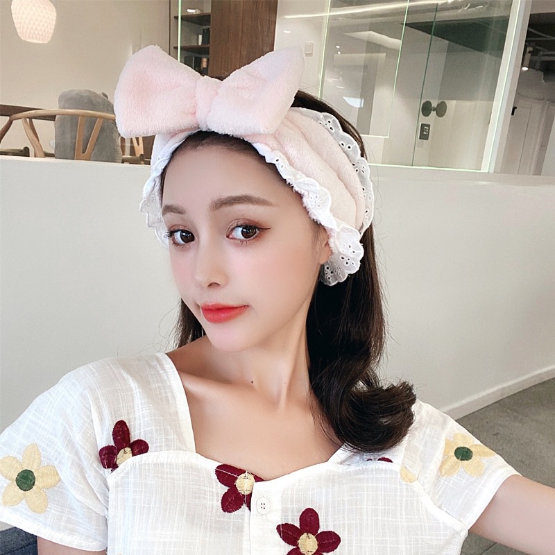 Băng Đô Nơ Trang Điểm Phong Cách Hàn Quốc Xinh Xắn Cho Nữ