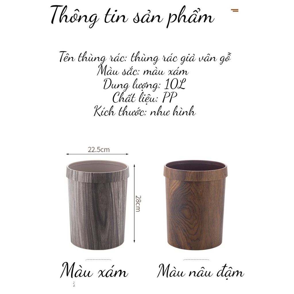 Thùng rác nhựa tròn 10l màu rất sang thùng rác inochi thùng rác quán cafe thùng rác văn phòng thùng rác thông minh