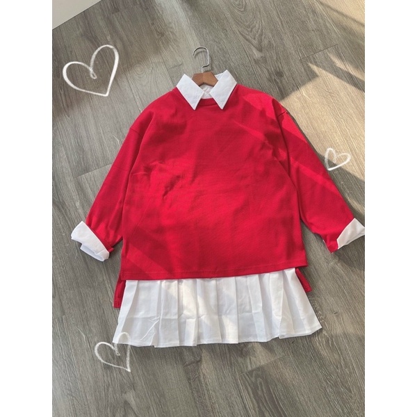 Váy cổ vest nơ đá sang chảnh noel và tết | BigBuy360 - bigbuy360.vn