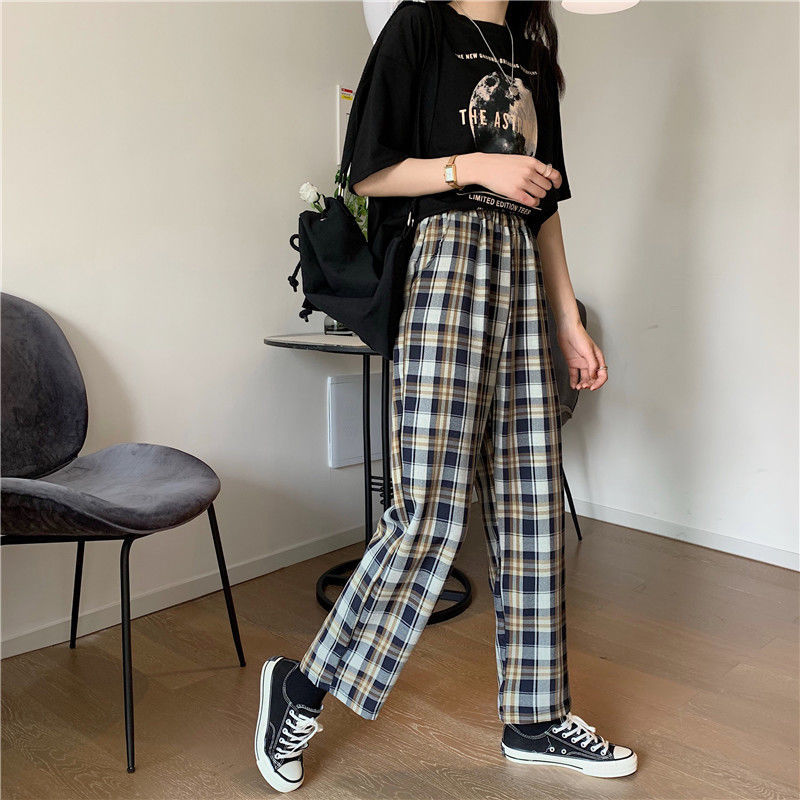 Quần Dài Ca Rô Ca Rô Thời Trang Cổ Điển Kiểu Hàn Quốc | BigBuy360 - bigbuy360.vn