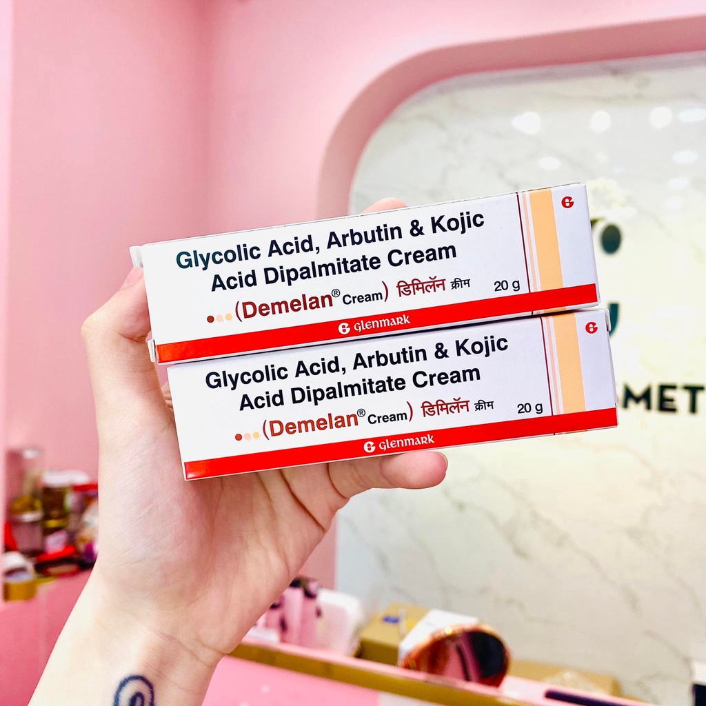 Kem Dưỡng Trắng Da & Cải Thiện Thâm Demelan Cream - Glycolic Acid, Arbutin & Kojic Acid Dipalmitate Cream 20g