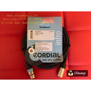 Dây micro xlr to xlr cordial 5m_ccm5fm