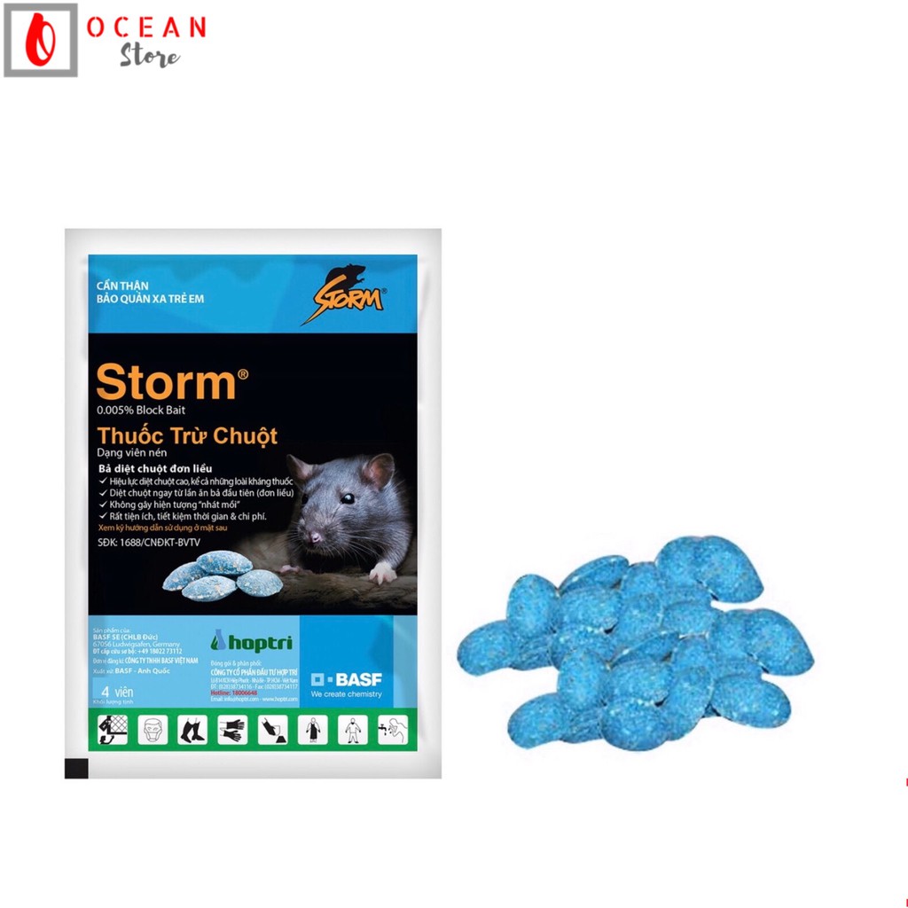 Thuốc diệt chuột Storm (gói 20 viên)