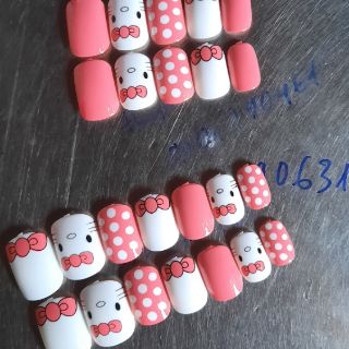 bộ 24 móng tay giả mèo kitty