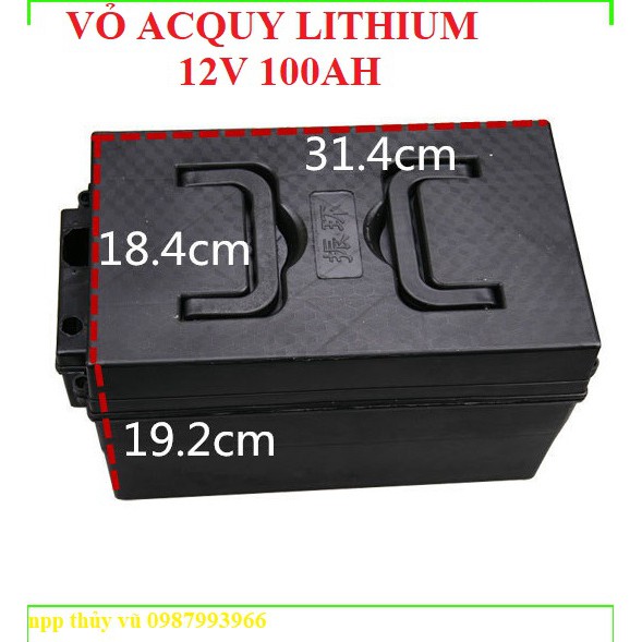 Vỏ bình acquy lithium 12v96Ah