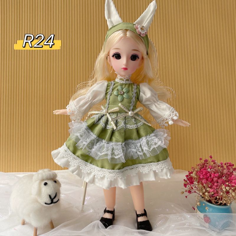 Búp Bê Barbie BJD 3D 30cm Xinh Xắn Đáng Yêu B30A - 23 khớp vận động