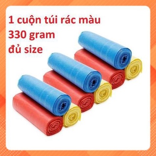 3 cuộn túi đựng rác màu tự phân hủy đủ size 1 KG