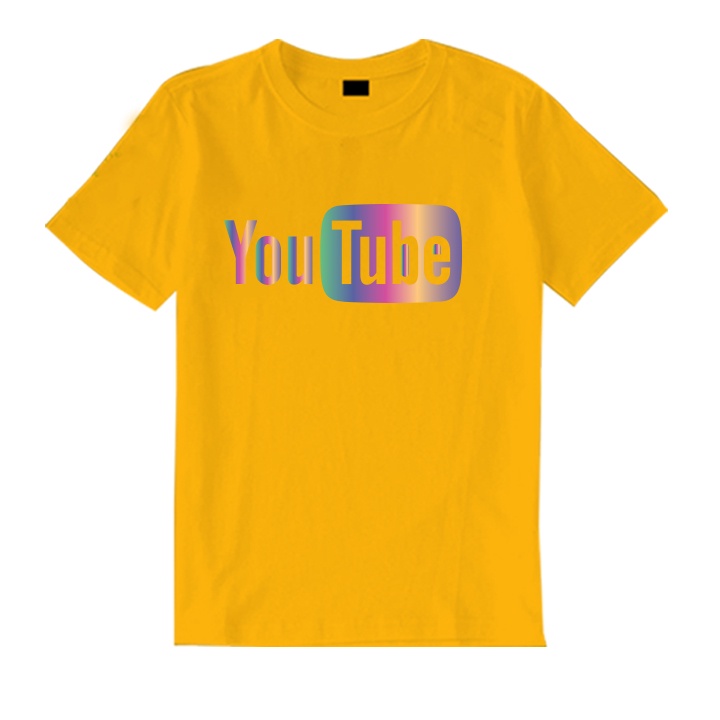 Áo Thun Nam Nữ Youtube Tay Ngắn Phản Quang Vải Thun Cotton Mềm Mịn