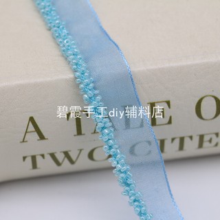 Cuộn Dây Ruy Băng Đính Hạt Cườm 1.6cm Dùng Làm Phụ Kiện Trang Trí Đầm Cưới DIY
