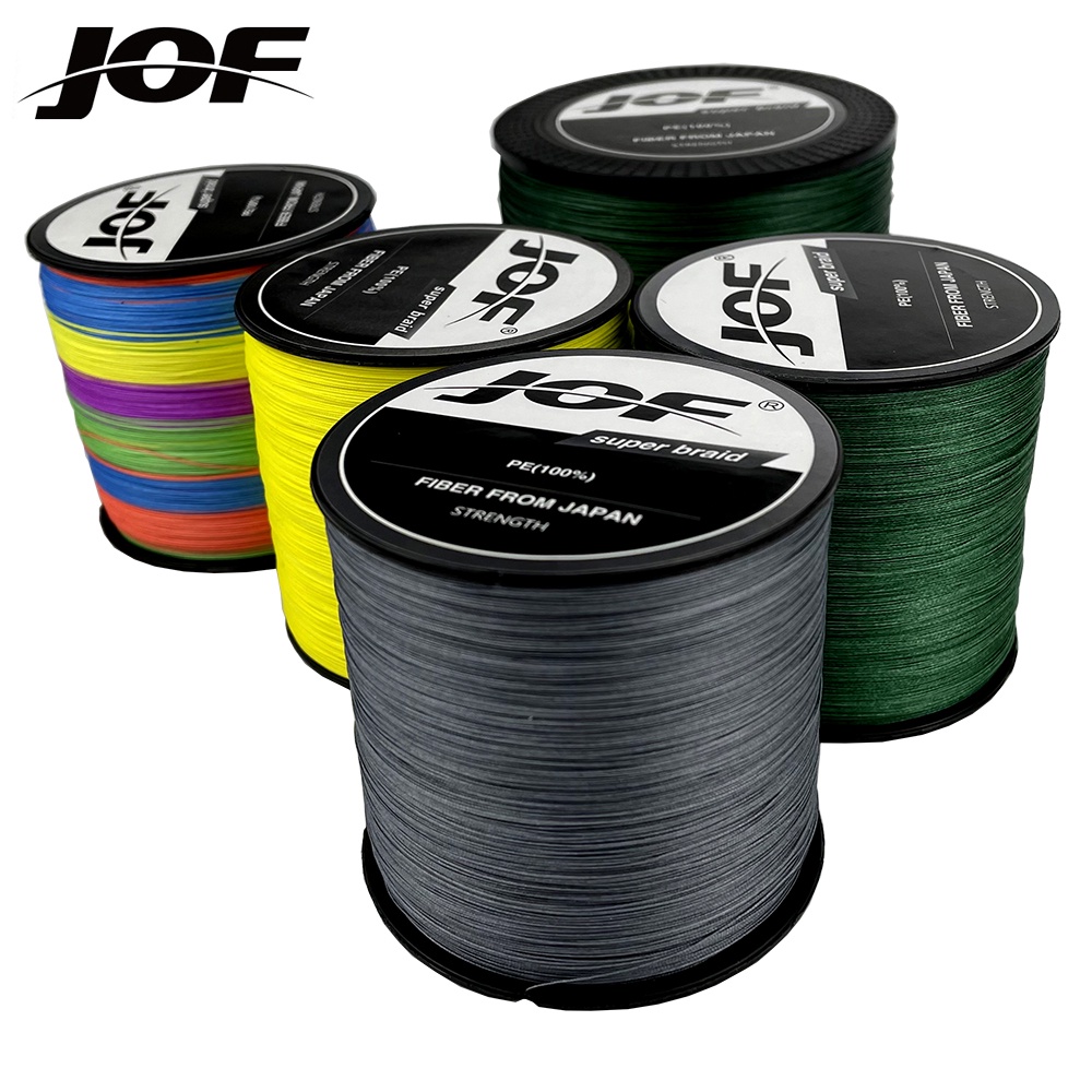 Mới Cuộn Dây Câu Cá Bện 12 Sợi JOF 300M Chất Liệu Nylon Nhiều Màu