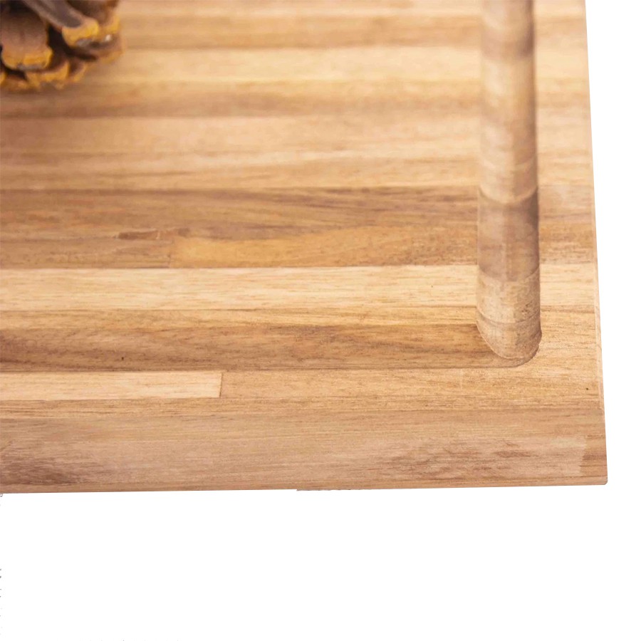 THỚT GỖ TEAK XUẤT KHẨU ÂU 40x38CM Thái, Chặt, Trang Trí Món Phong Cách Âu - Natural Teak Wood Cutting Board