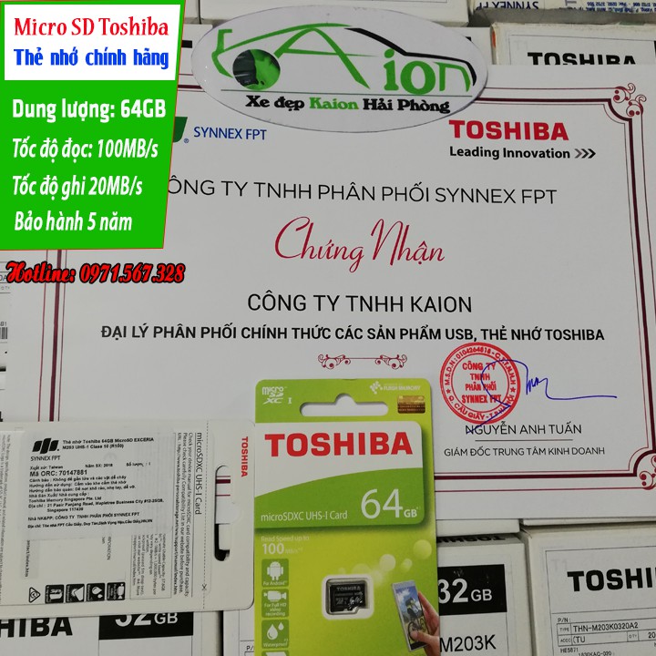 Thẻ Nhớ Toshiba Micro-SD 64GB - chuyên dụng cho Camera Hành Trình, Cam IP, Điện thoại | Thẻ Nhớ MSD32GB - Chính Hãng | BigBuy360 - bigbuy360.vn