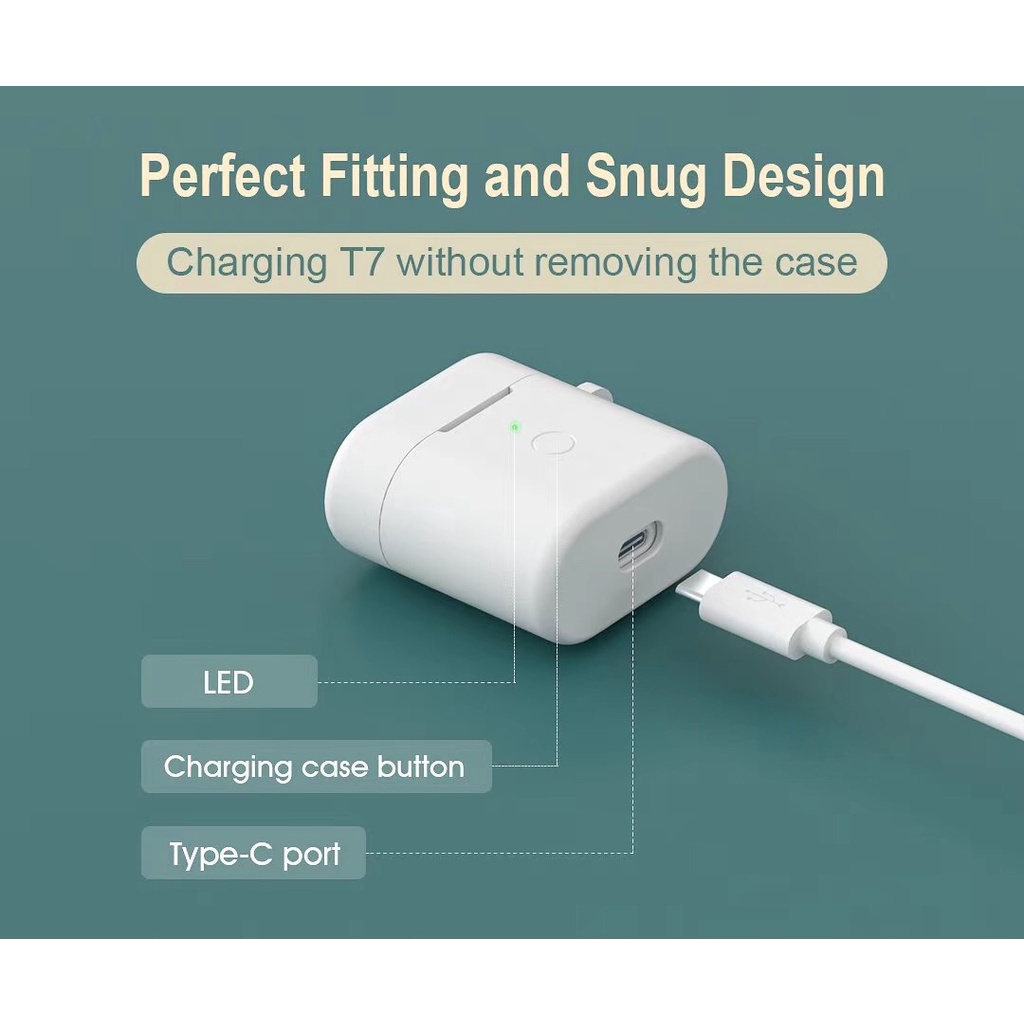 Hộp Đựng tai nghe không dây Qcy T7 Tpu
