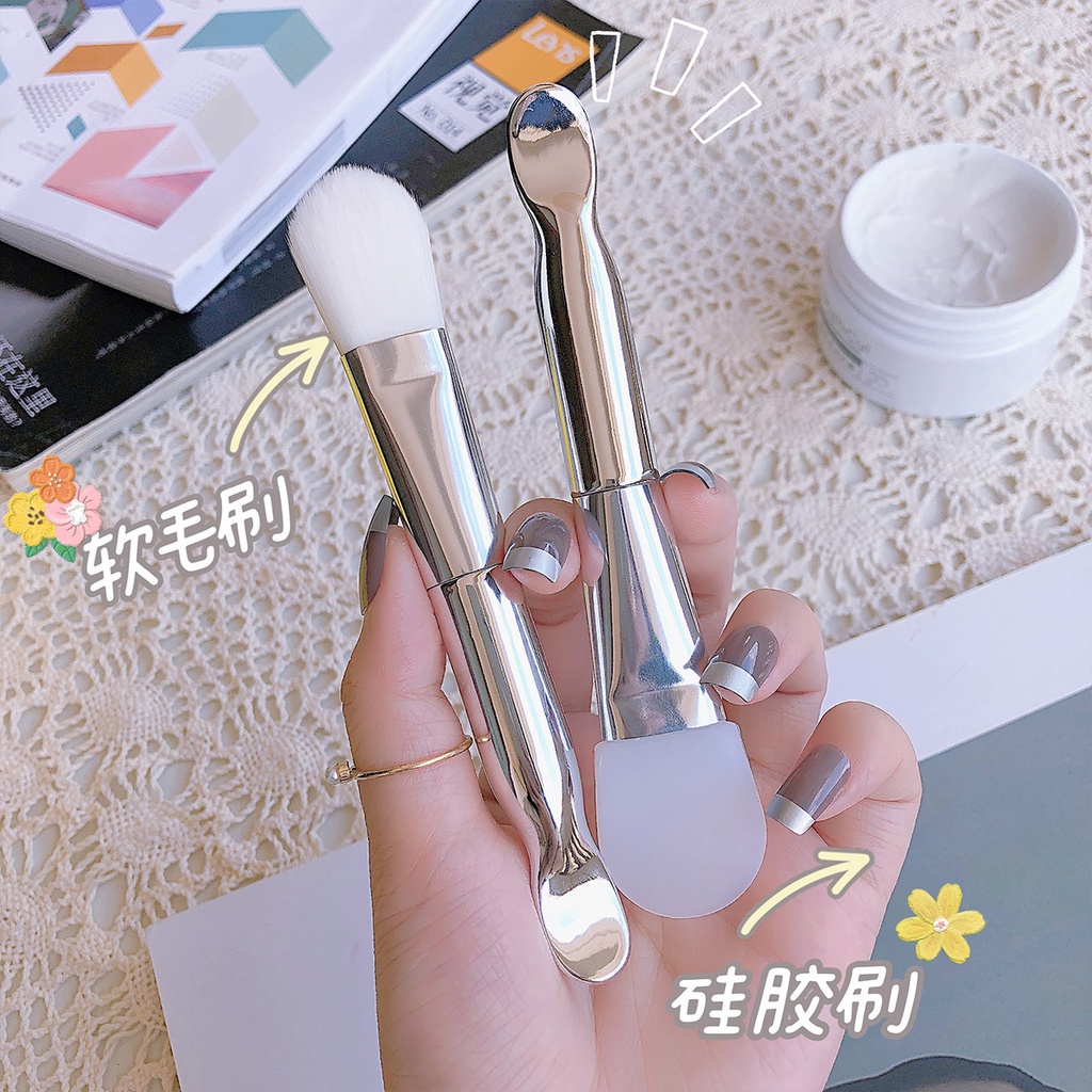 1 Cọ Silicone Hai Đầu Dùng Để Trộn Bùn Làm Sạch Mặt Nạ Chăm Sóc Da DIY NO.J004