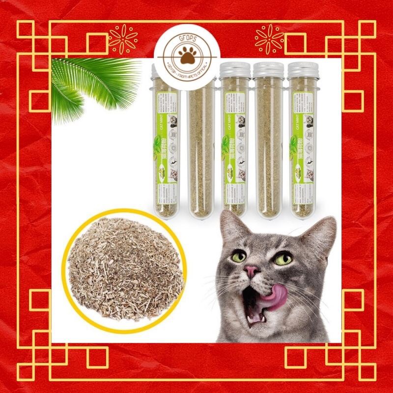 Ống cỏ bạc hà mèo catnip - Gfops