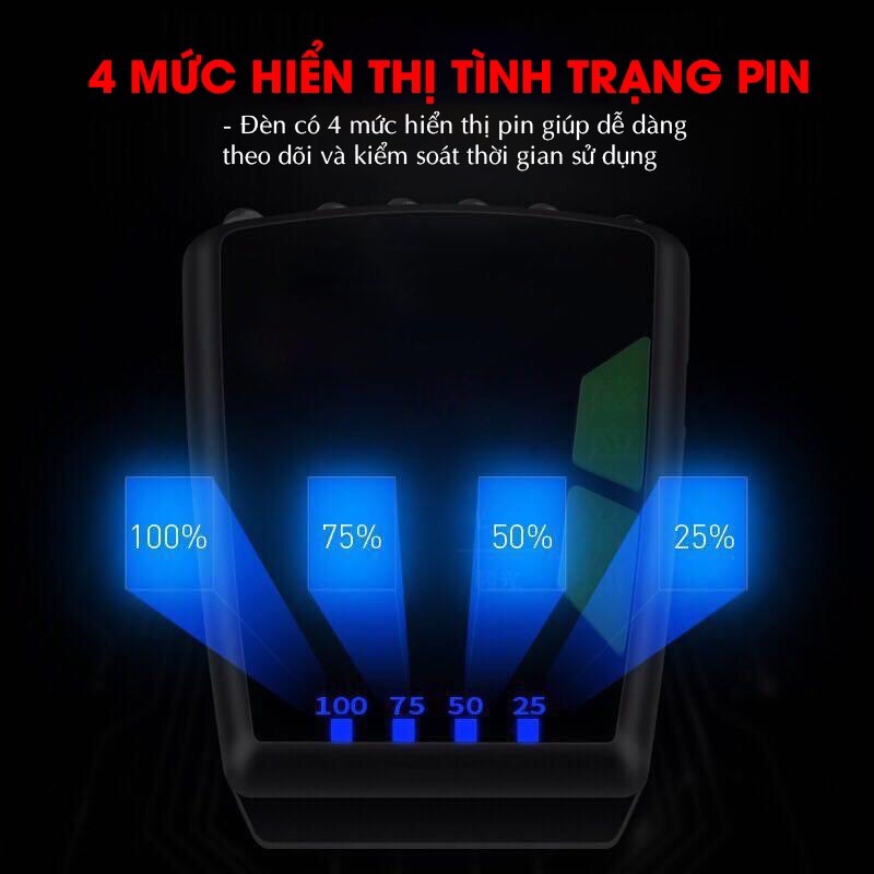 Đèn Kẹp Mũ Cảm Ứng Chống Thấm Nước Dùng Cho Câu Cá, Tặng Kèm Sạc Pin