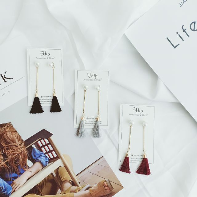 Khuyên thanh dài tua rua