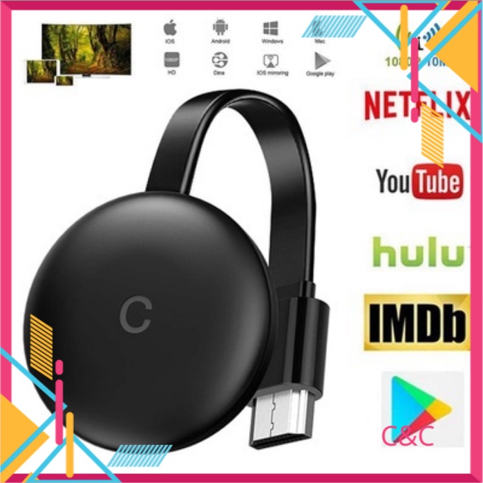 HDMI không dây kết nối điện thoại máy tính bảng với tivi máy chiếu màn hình hỗ trợ các loại điện thoại ANDROID và IOS