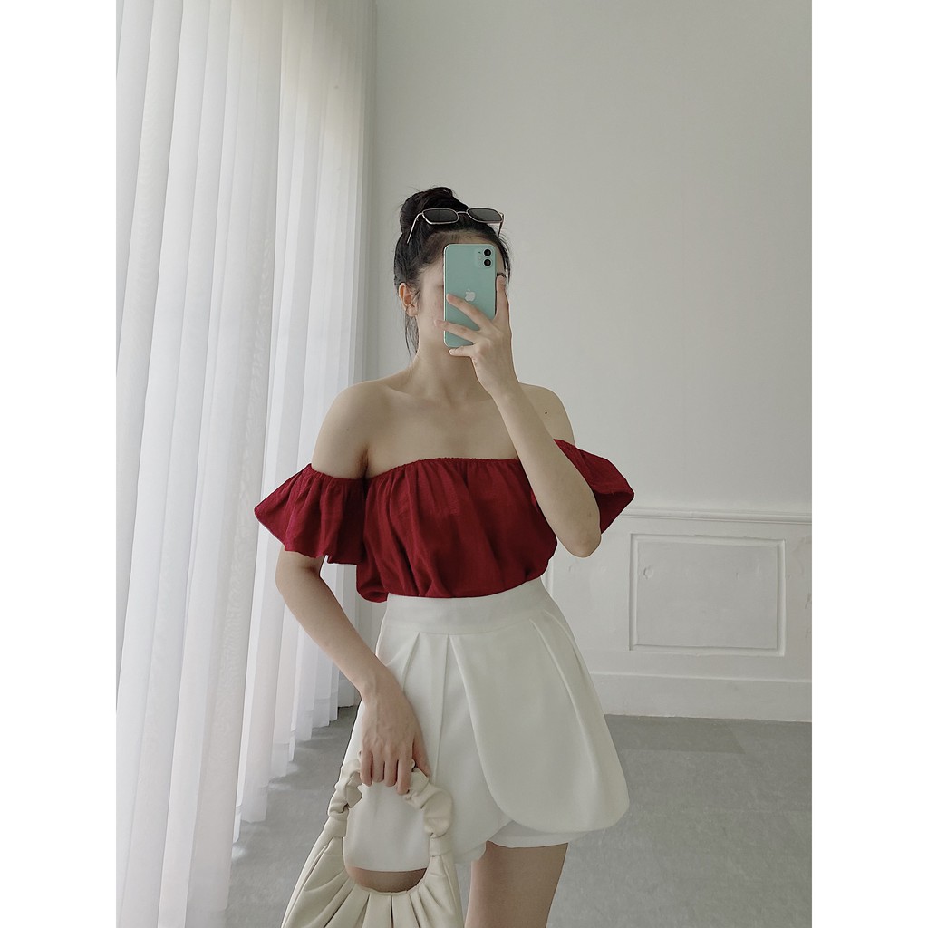 YU CHERRY | Quần váy nữ vạt chéo cách điệu Layer Skort 1 YQ027