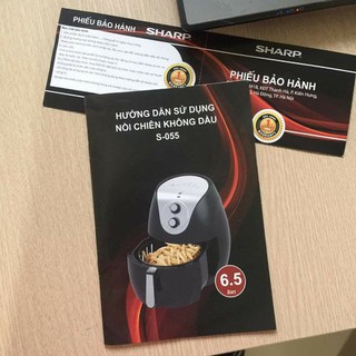 Nồi Chiên Không Dầu SHARP Dung Tích Lớn (6L-7L) Thái Lan - Kiểu Dáng Hiện Đại, Công nghệ Chiên 360 độ, Bảo Hành 12 Tháng
