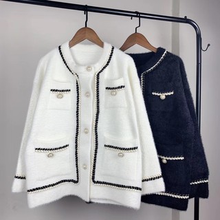 SẴN HÀNG I ÁO KHOÁC LEN LÔNG KHUY NGỌC SANG TRỌNG