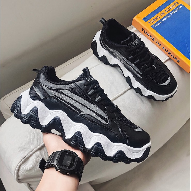 Giày Thể Thao Nam Cao Cấp Chính Hãng- giày Sneakers Nam Đế Cuộn Sóng Tăng Chiều Cao AVI- 345 | BigBuy360 - bigbuy360.vn
