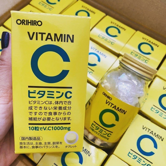 Vitamin C 1000mg Orihiro 300  Viên uống bổ sung Vitamin C 1000mg Orihiro 300 viên Nhật Bản