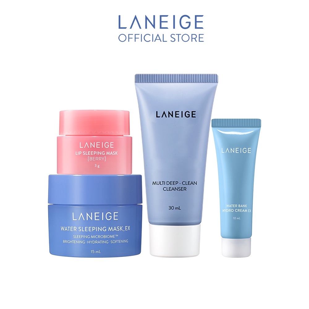 [Mã FMCGMALL -8% đơn 250K] [HB Gift] Combo kit chăm sóc & làm sạch sâu cho da Laneige