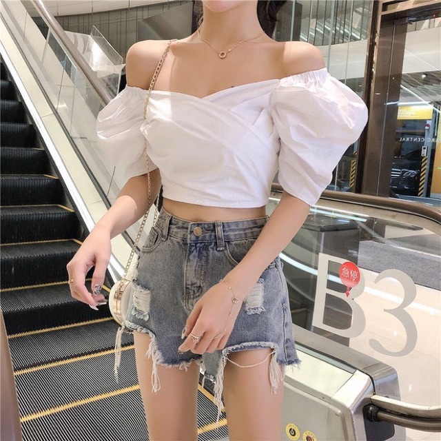 Áo croptop kiểu bánh bèo siêu hot [ sp bán chạy năm 2021] - carotshop