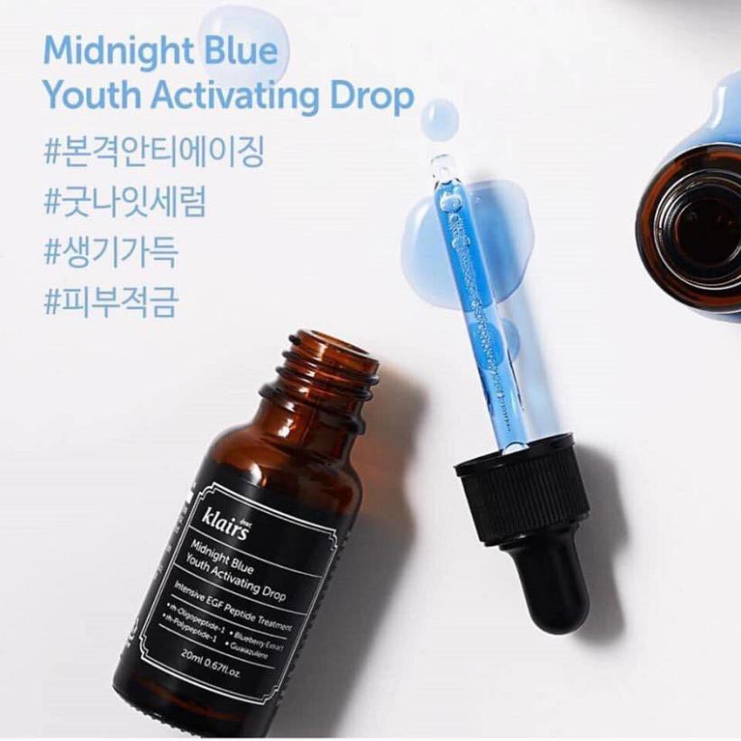 Tinh chất Klairs Midnight Blue Drop 20ml, Serum dưỡng ẩm phục hồi da - Thi Vũ