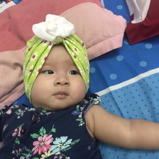 Turban hoa voan cho bé