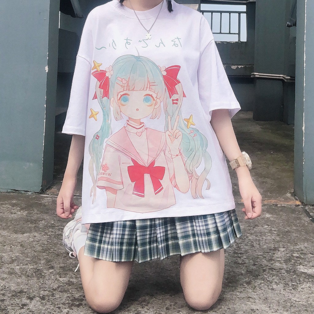 ÁO THUN, ÁO PHÔNG TAY LỠ UNISEX FORM RỘNG OVERSIZE ANIME M406