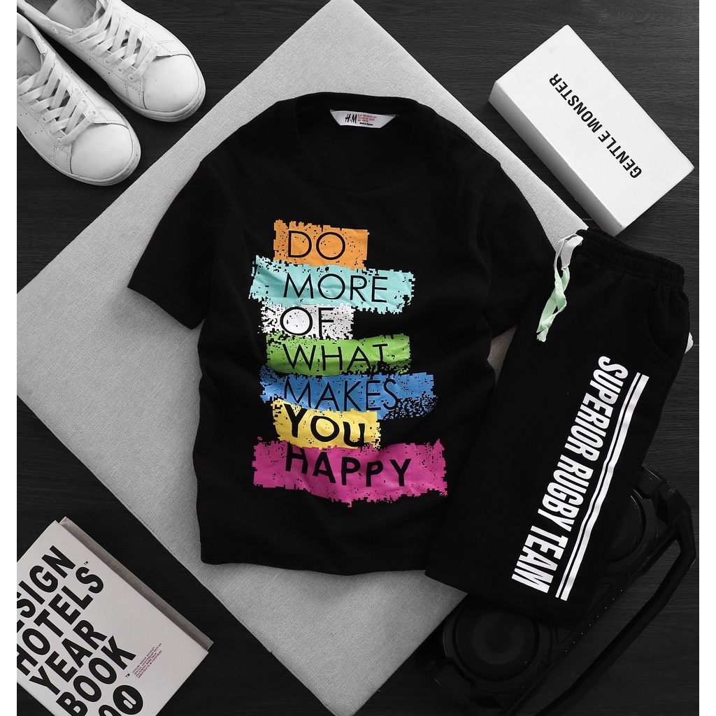 Bộ bé trai tay ngắn  chất vải cotton mềm size đại 20-50 kg