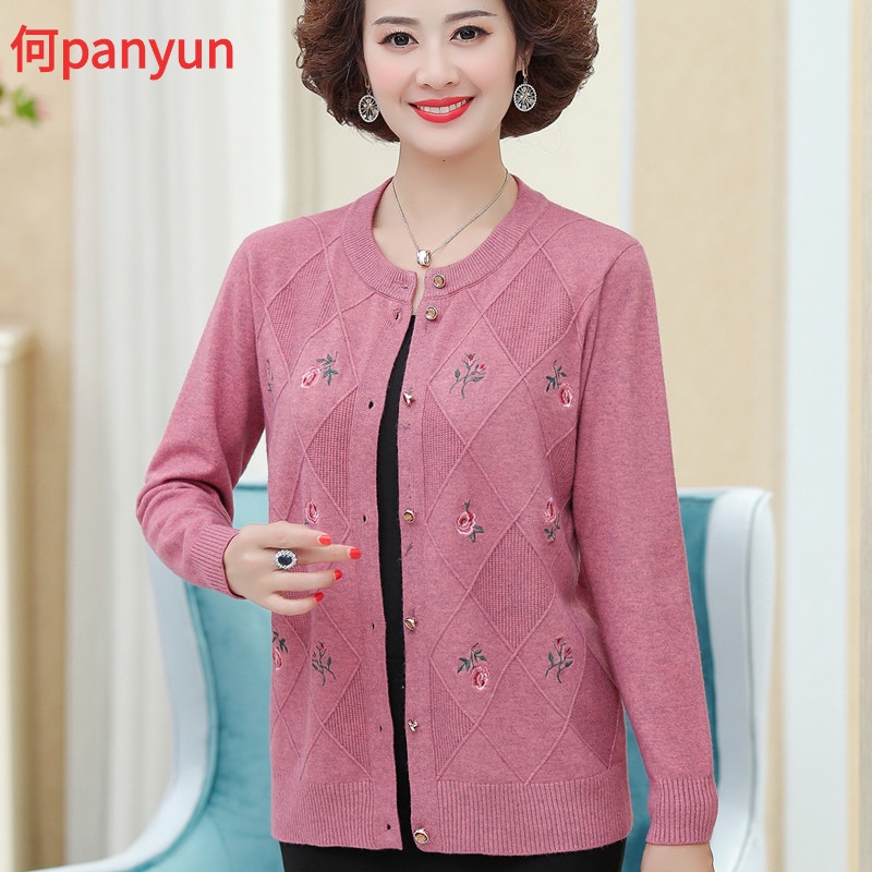 Áokhoác cardigan mỏng tay dài cho phụ nữ trung niên 40Years Old50
