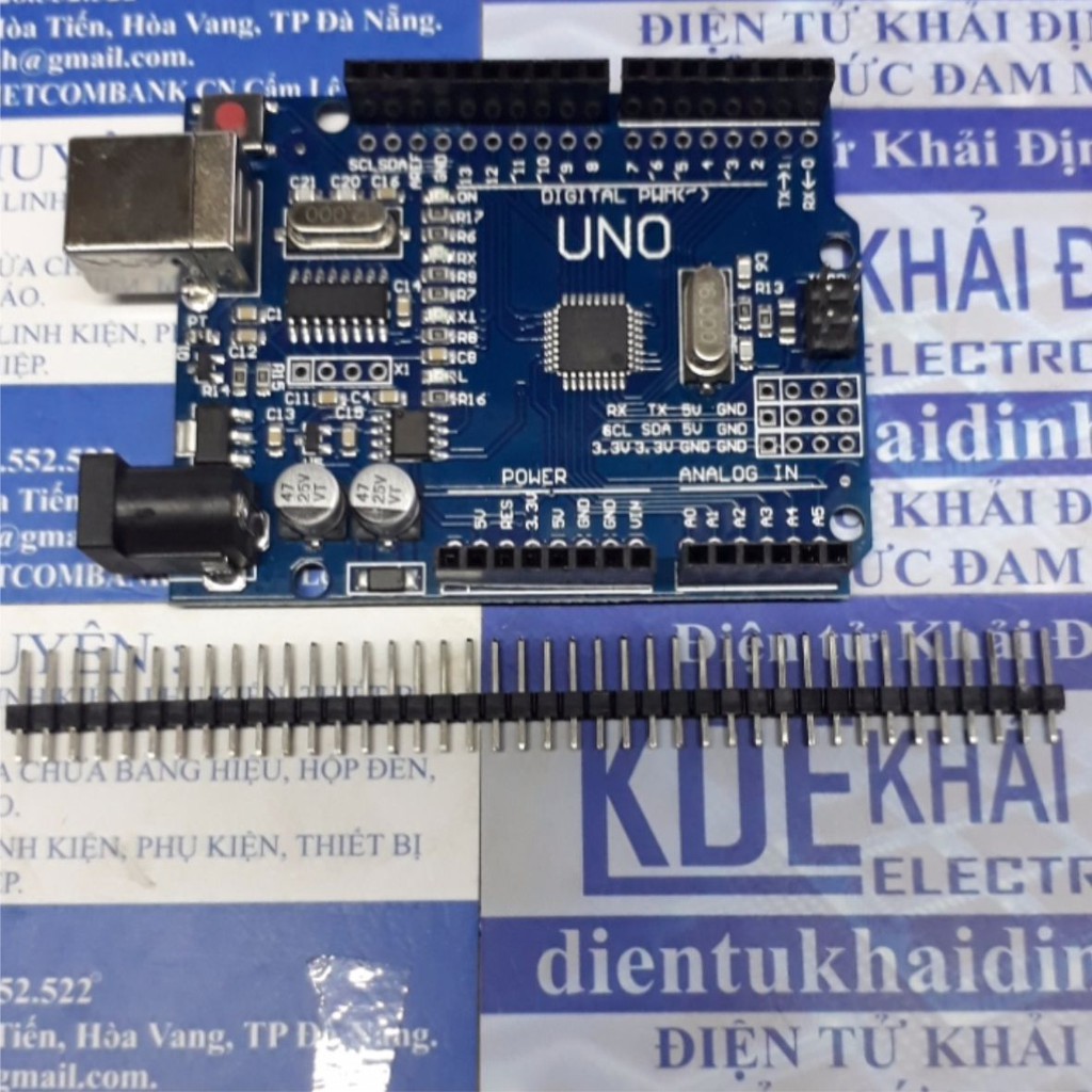 Kit thực hành, Kit phát triển, Kit thí nghiệm Arduino UNO R3 AVR ATMEGA328P, SMD + cáp kde4697