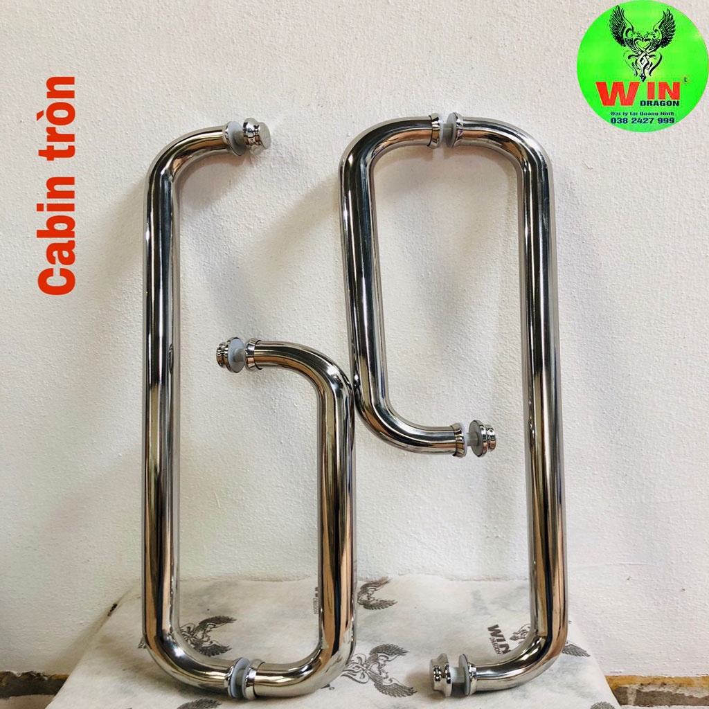 Tay nắm cửa phòng tắm kính tròn,Tay nắm cabin tròn inox sus 304