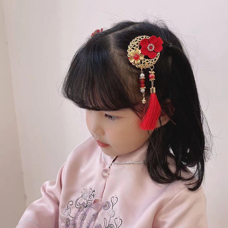 Kẹp tóc nơ phong cách công chúa thời trang năm mới cho bé gái