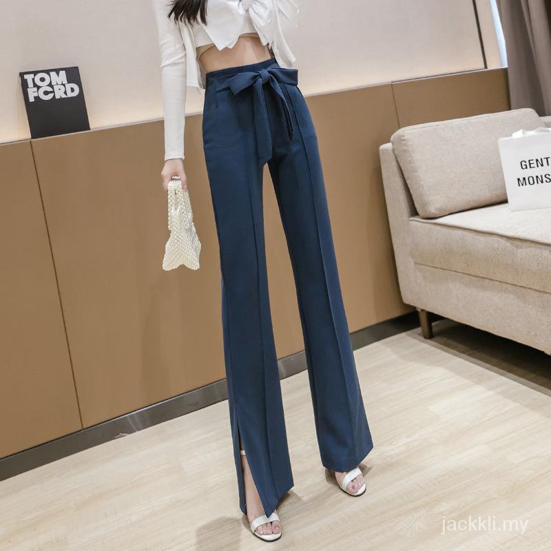 Quần Dài Lưng Cao Ống Rộng Màu Đen Thời Trang Xuân Thu Cho Nữ 2021 | BigBuy360 - bigbuy360.vn