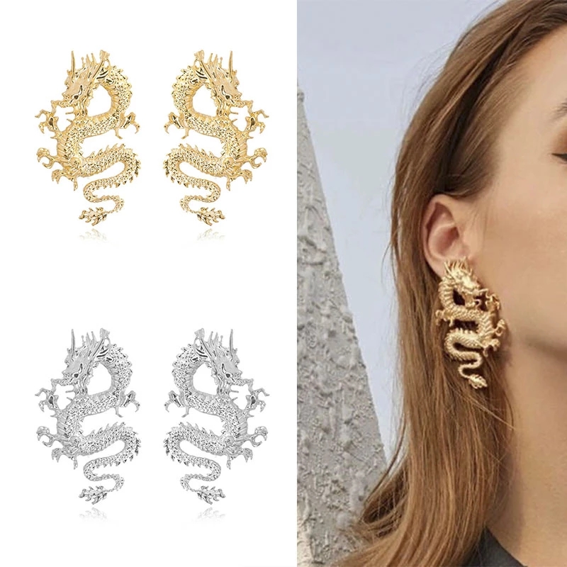 Hoa tai thời trang hình rồng độc đáo cá tính