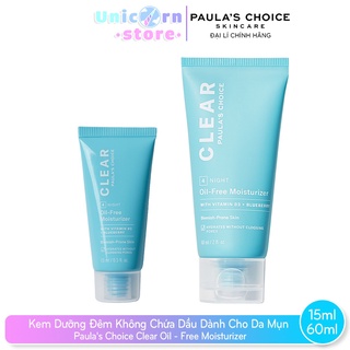 Kem Dưỡng Đêm Không Chứa Dầu Dành Cho Da Mụn Paula's Choice Clear Oil - Free Moisturizer