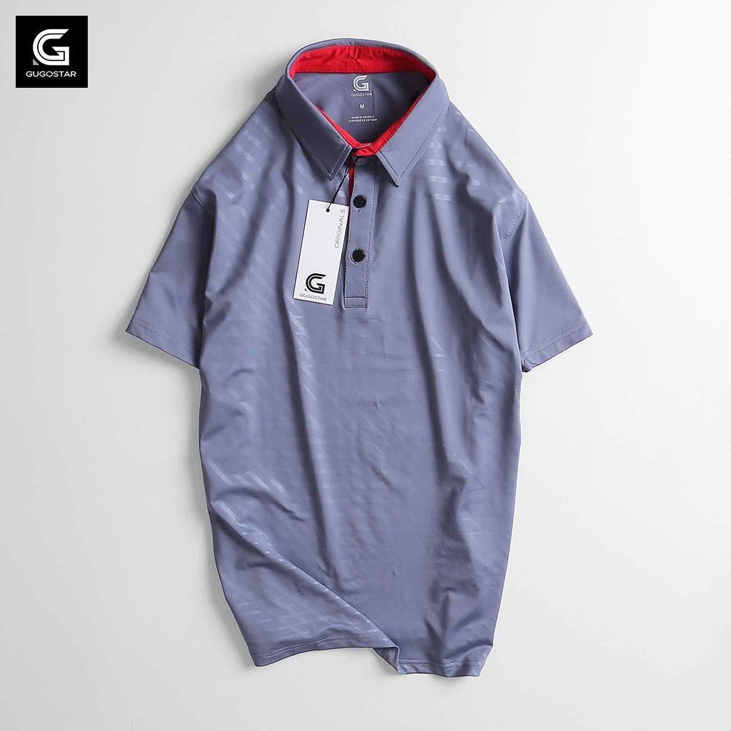 Áo Thun Nam Có Cổ Thể Thao G375, Thun Lạnh Poly, Co Giãn 4 Chiều - GUGOSTAR